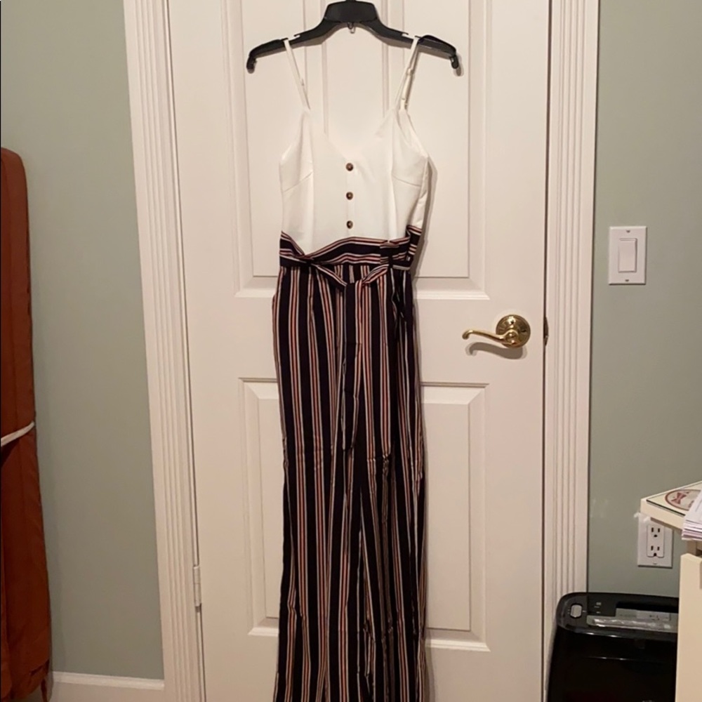 Paperbag style waist jumpsuit